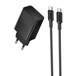 Мережевий зарядний пристрій Borofone BAS73A Source PD20W (1USB-C) + кабель Type-C to Type-C