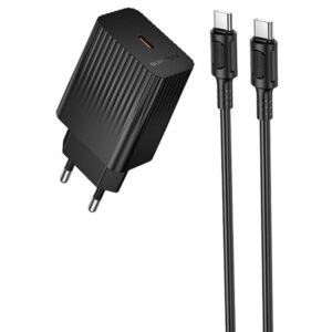 Мережевий зарядний пристрій Borofone BAS75A Source PD30W (1USB-C) + кабель Type-C to Type-C