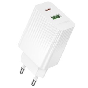 Мережевий зарядний пристрій Borofone BAS76A Source PD30W+QC3.0 (1USB-A/1C)