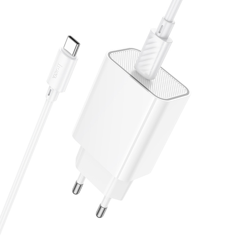 Мережевий зарядний пристрій Hoco C143A Benefit PD20W (1USB-C) + кабель Type-C to Type-C - Зображення 6