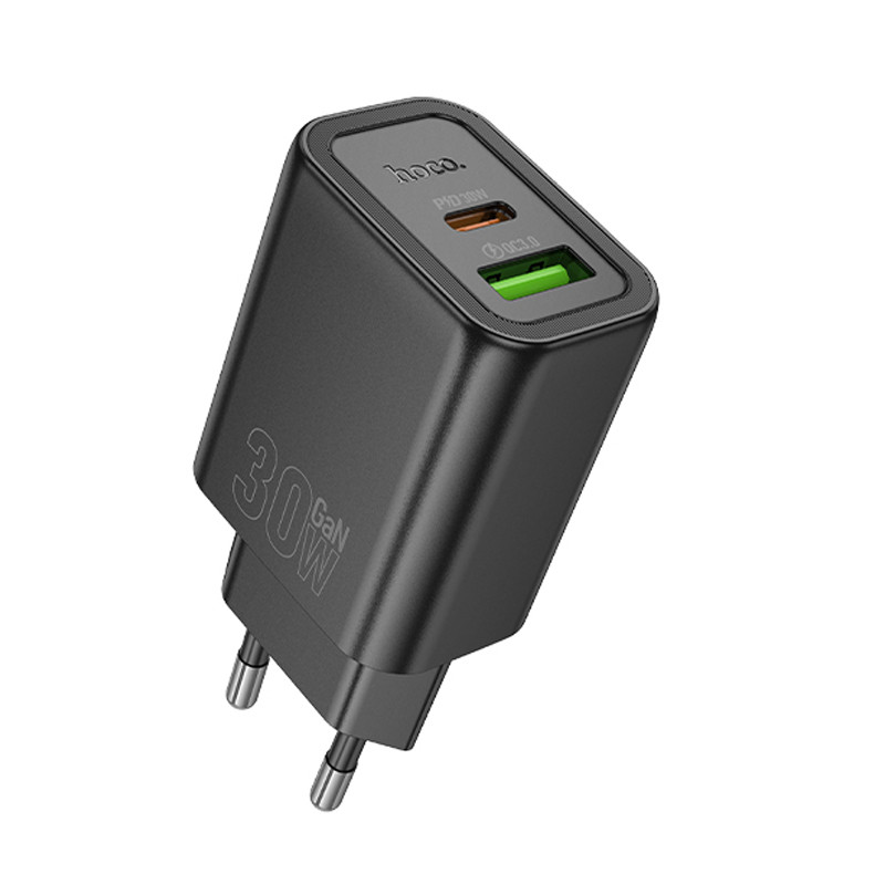 Мережевий зарядний пристрій Hoco N63 Gentle PD30W+QC3.0 (1USB-A/1C)