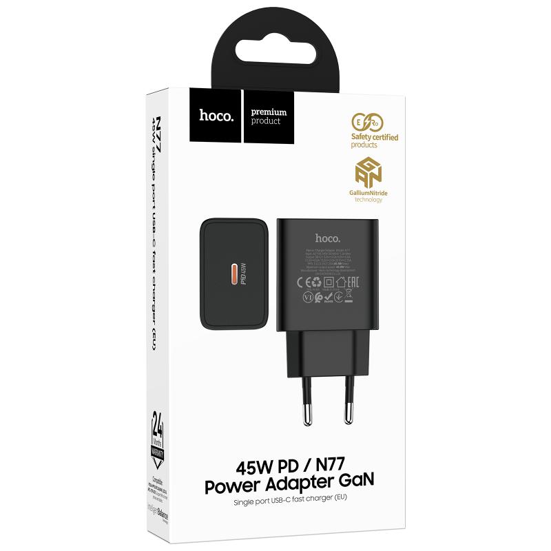 Мережевий зарядний пристрій Hoco N77 Star PD45W (1USB-C) - Зображення 2
