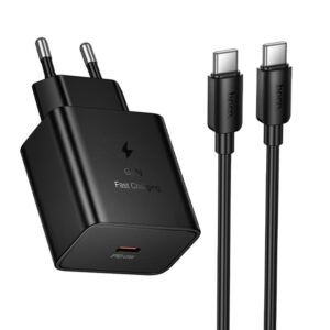 Мережевий зарядний пристрій Hoco N77 Star PD45W (1USB-C) + кабель Type-C to Type-C