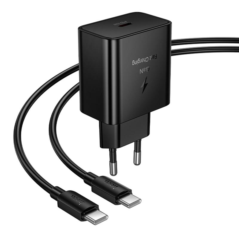 Мережевий зарядний пристрій Hoco N77 Star PD45W (1USB-C) + кабель Type-C to Type-C - Зображення 5