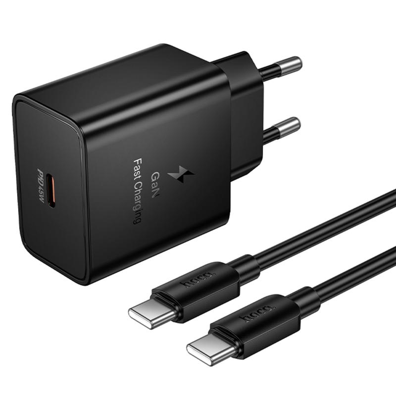 Мережевий зарядний пристрій Hoco N77 Star PD45W (1USB-C) + кабель Type-C to Type-C - Зображення 6