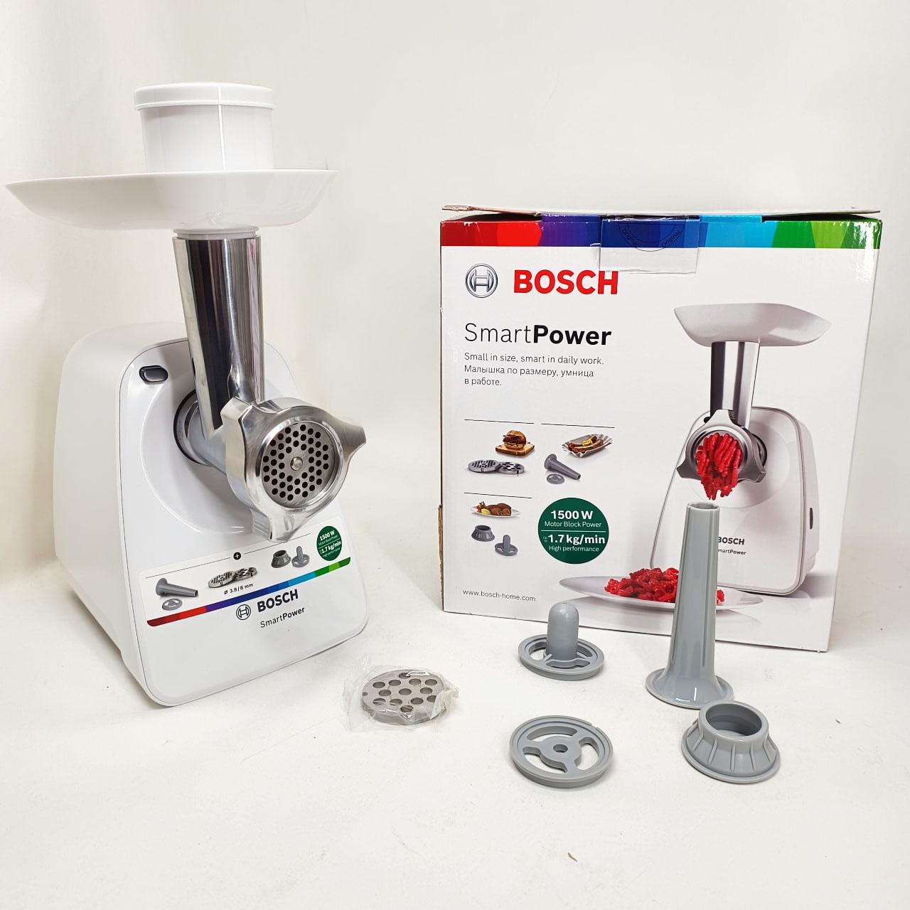 М'ясорубка Bosch SmartPower MFW2520W - Зображення 3