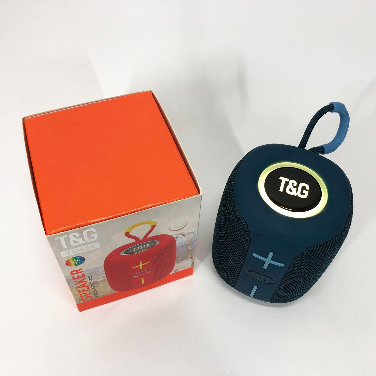 Портативна Bluetooth колонка TG658 8W з RGB підсвічуванням, акумуляторна переносна колонка. Колір: синій - Зображення 6