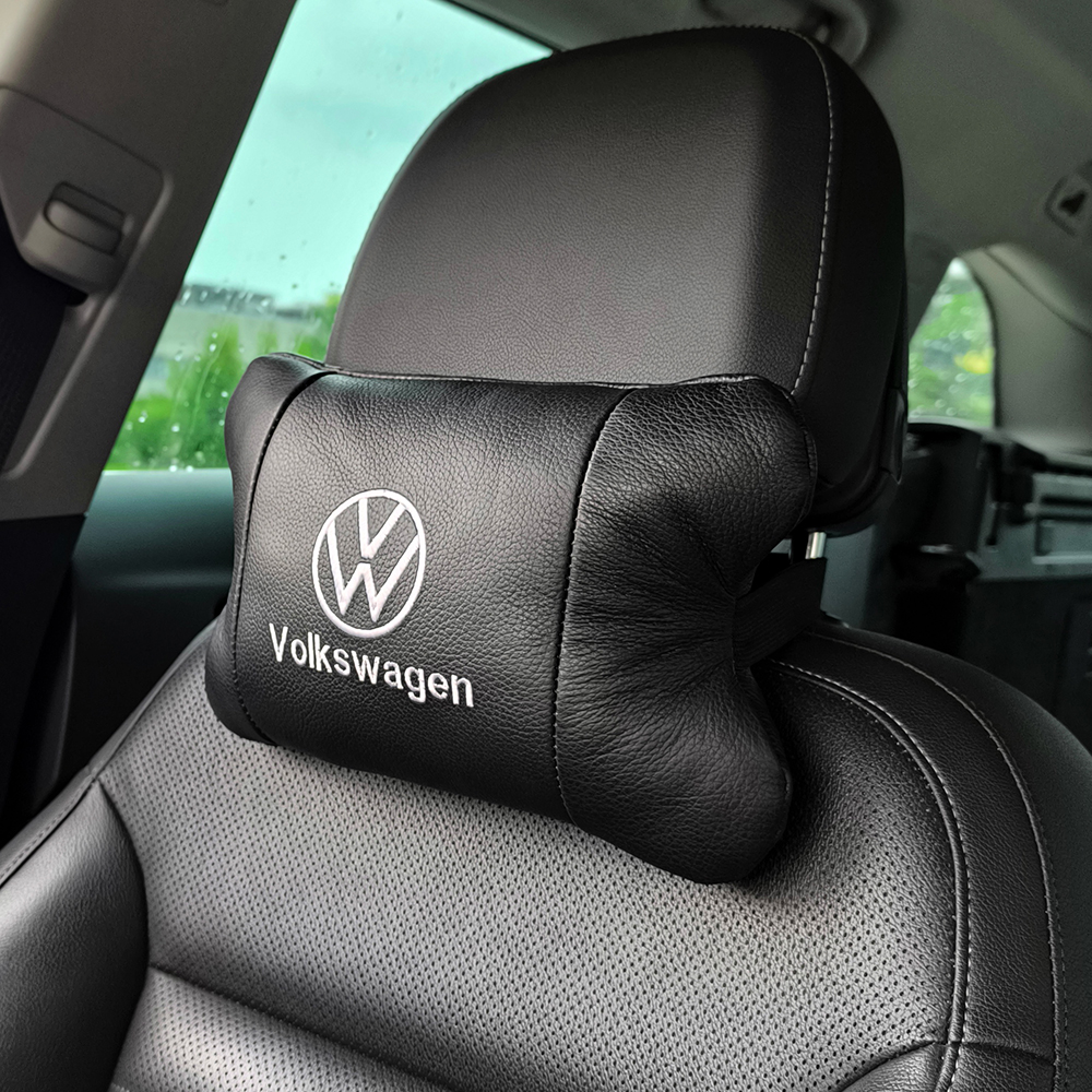 Шкіряна подушка на підголівник Volkswagen – ортопедична для авто - Зображення 2