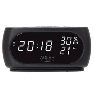 Настільний годинник-будильник Adler AD 1186 Black