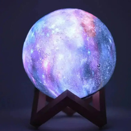 Настільний акумуляторний нічник світильник для дитячої Magic 3D COLOR Moon Light с пультом - Зображення 3