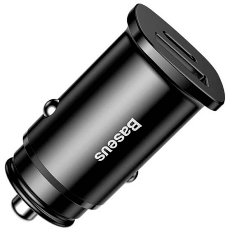 Автомобільний зарядний пристрій Baseus Square Metal PD 3.0 QC 4.0+ 30W USB + Type-C (CCALL-AS) - Зображення 3