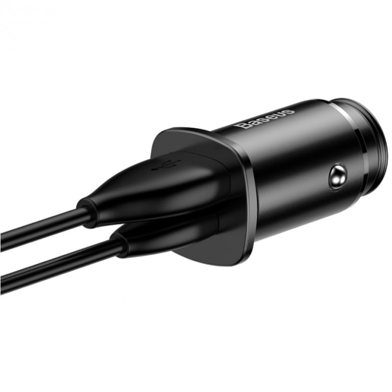 Автомобільний зарядний пристрій Baseus Square Metal PD 3.0 QC 4.0+ 30W USB + Type-C (CCALL-AS) - Зображення 4