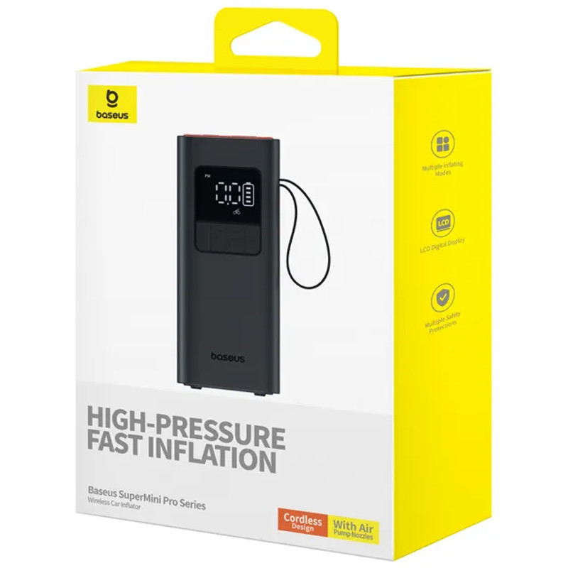 Автомобільний насос Baseus SuperMini Pro Series Wireless Car Inflator (C11159300111-00) - Зображення 6