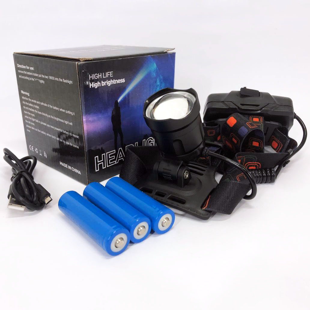Ліхтар налобний X-Balong XQ-219-HP50 акумуляторний LED zoom з функцією Power Bank 3 режими роботи - Зображення 5