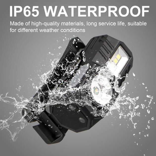 Ліхтар налобний T131-XPE+3SMD з датчиком руху, Налобний ліхтар для туризму риболовлі та полювання - Зображення 3