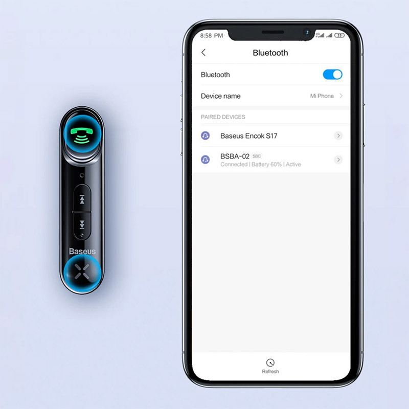 Bluetooth ресивер Baseus BSBA-02 AUX Wireless Audio Receiver (WXQY01) - Зображення 4