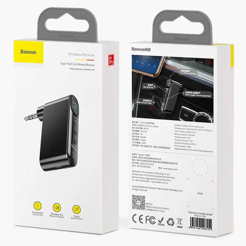 Bluetooth ресивер Baseus BSBA-02 AUX Wireless Audio Receiver (WXQY01) - Зображення 6