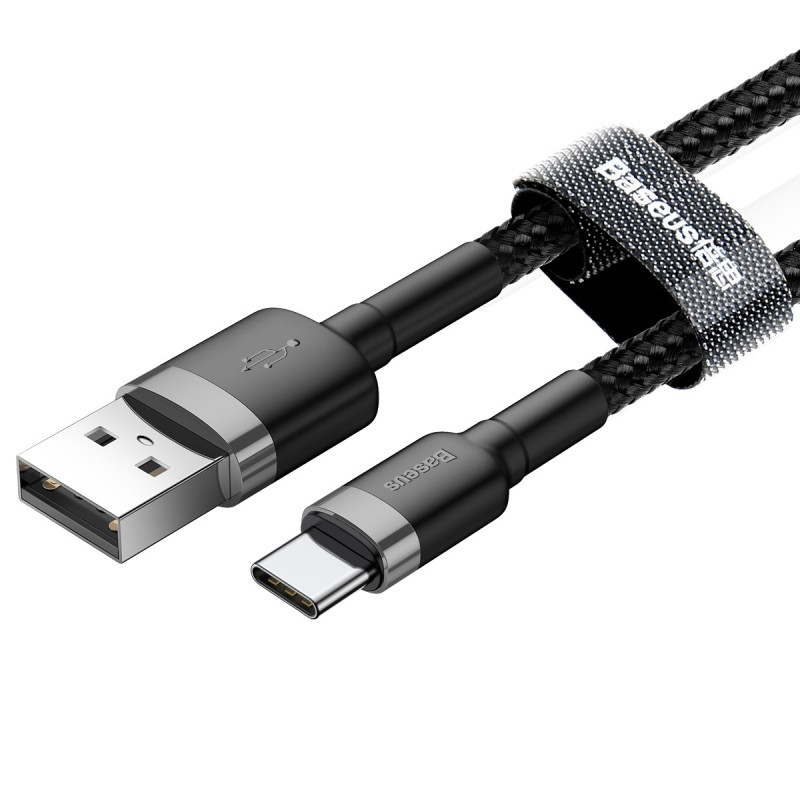 Дата кабель Baseus Cafule USB to Type-C Cable 3A (0.5m) (CATKLF-A) - Зображення 3