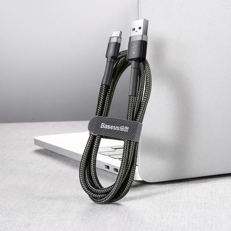 Дата кабель Baseus Cafule USB to Type-C Cable 3A (0.5m) (CATKLF-A) - Зображення 5