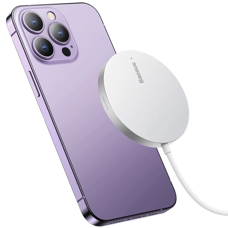 Бездротовий зарядний пристрій Baseus Simple Mini3 Magnetic Wireless Charger 15W (CCJJ0400) - Зображення 5