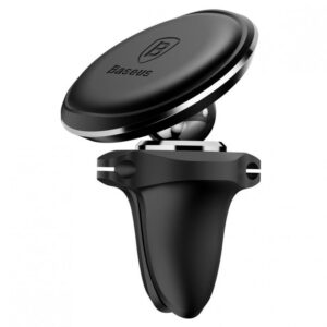 Автотримач Baseus Magnetic OS with cable clip (air outlet) (C40141201113)