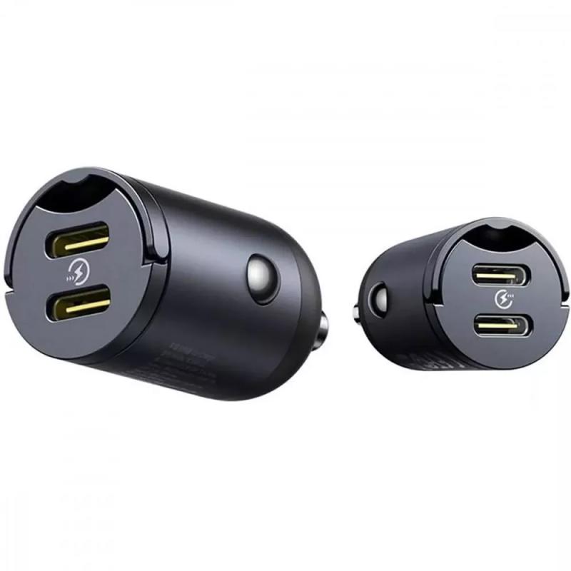 Автомобільний зарядний пристрій Baseus Tiny Star Mini 30W (2USB-C) (C00035001121) - Зображення 4