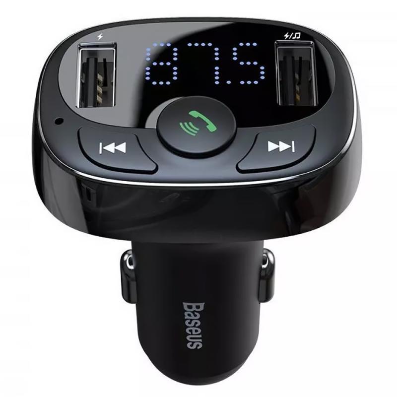 Автомобільний зарядний пристрій FM модулятор Baseus S-09A 10W (2USB-A) (CCMT) - Зображення 2