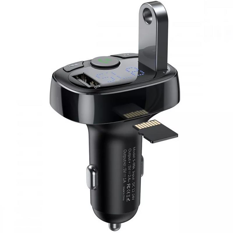 Автомобільний зарядний пристрій FM модулятор Baseus S-09A 10W (2USB-A) (CCMT) - Зображення 4