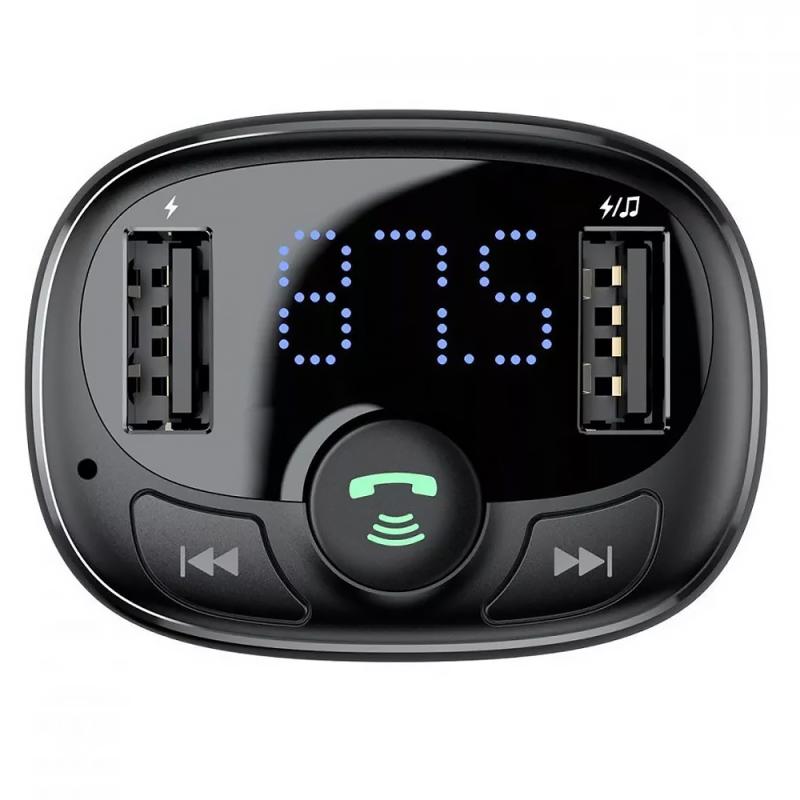 Автомобільний зарядний пристрій FM модулятор Baseus S-09A 10W (2USB-A) (CCMT) - Зображення 5