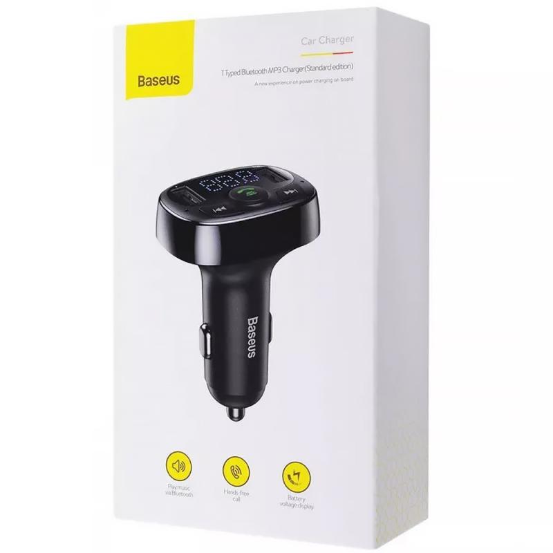 Автомобільний зарядний пристрій FM модулятор Baseus S-09A 10W (2USB-A) (CCMT) - Зображення 6
