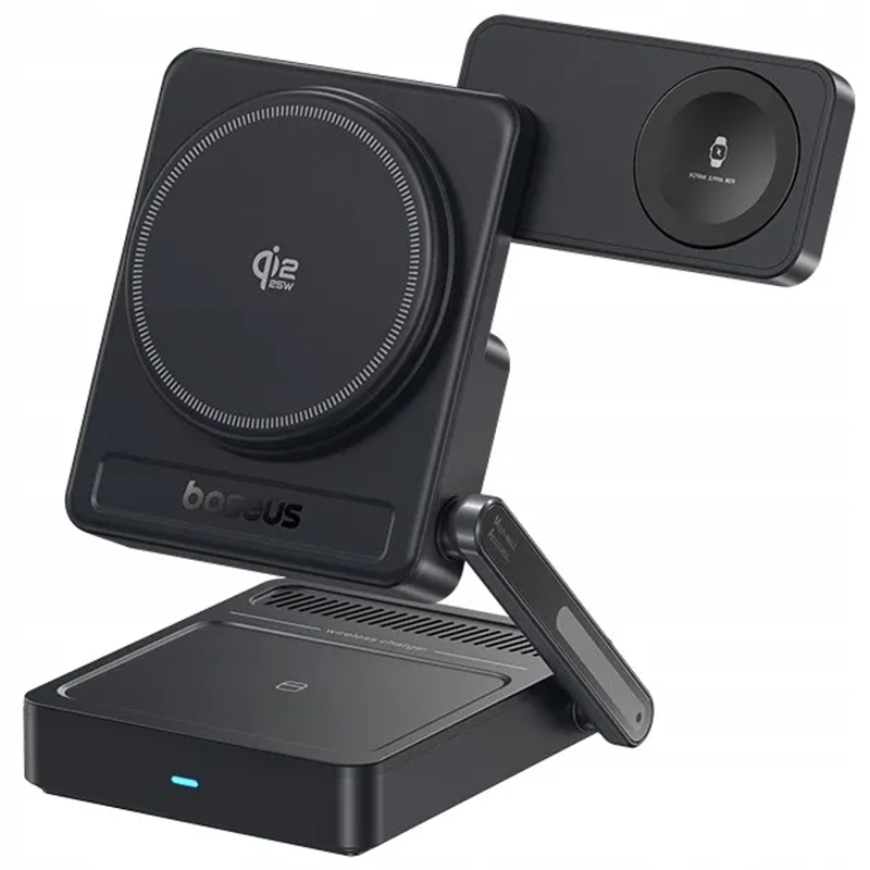 Бездротовий зарядний пристрій Baseus PicoGo AF21 Portable 3in1 35W Qi2.2 (E02054)