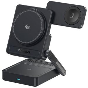 Бездротовий зарядний пристрій Baseus PicoGo AF21 Portable 3in1 35W Qi2.2 + МЗП 45W (E02054)