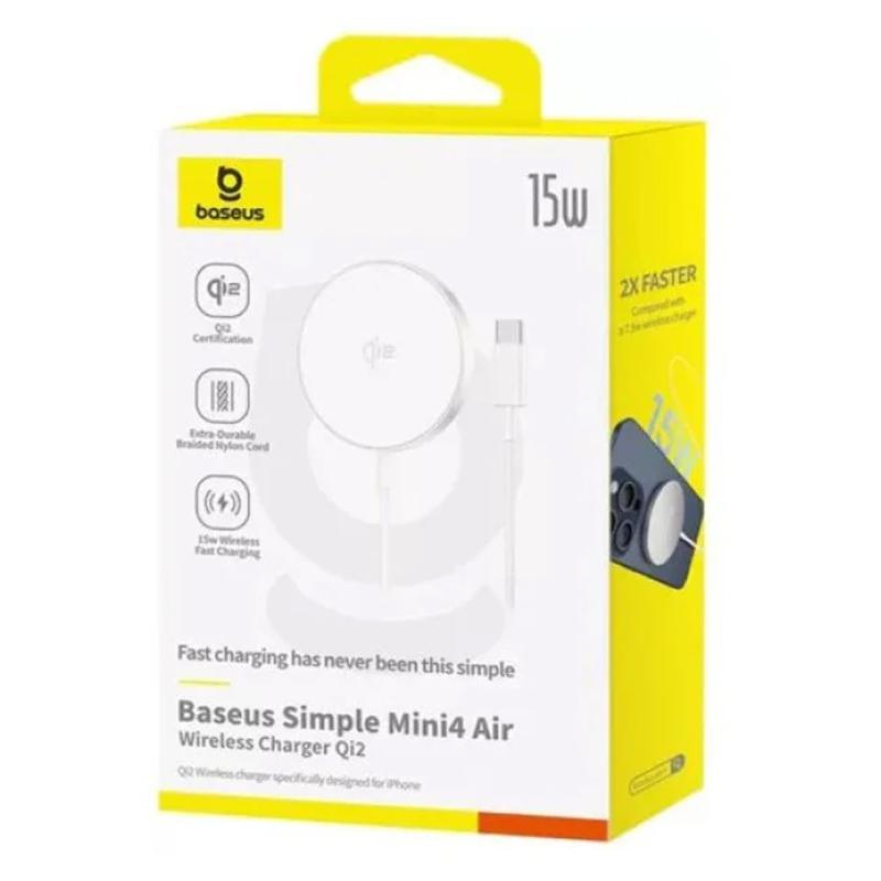 Бездротовий зарядний пристрій Baseus Simple Mini4 Air Magnetic Qi2 15W (P102782) - Зображення 2