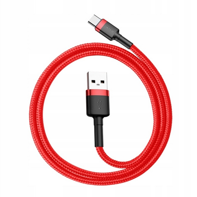 Дата кабель Baseus Cafule USB to Type-C Cable 3A (1m) (CATKLF-B) - Зображення 3