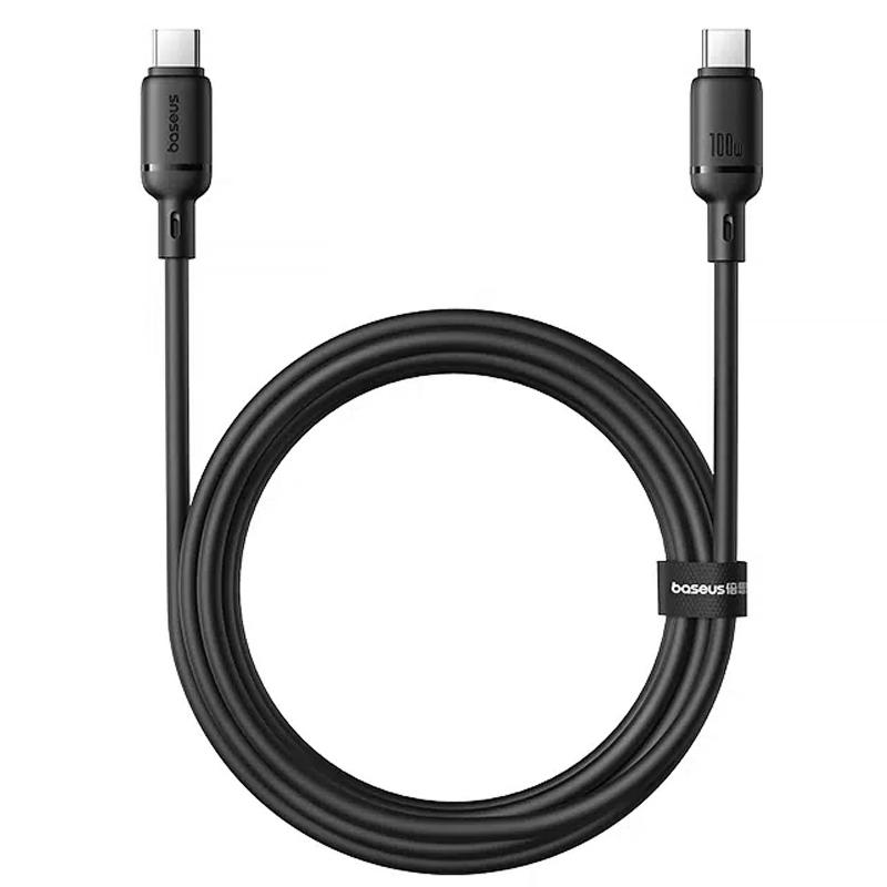 Дата кабель Baseus Silky Series OS Fast Charging Type-C to Type-C 100W (1m) (P10377704) - Зображення 2