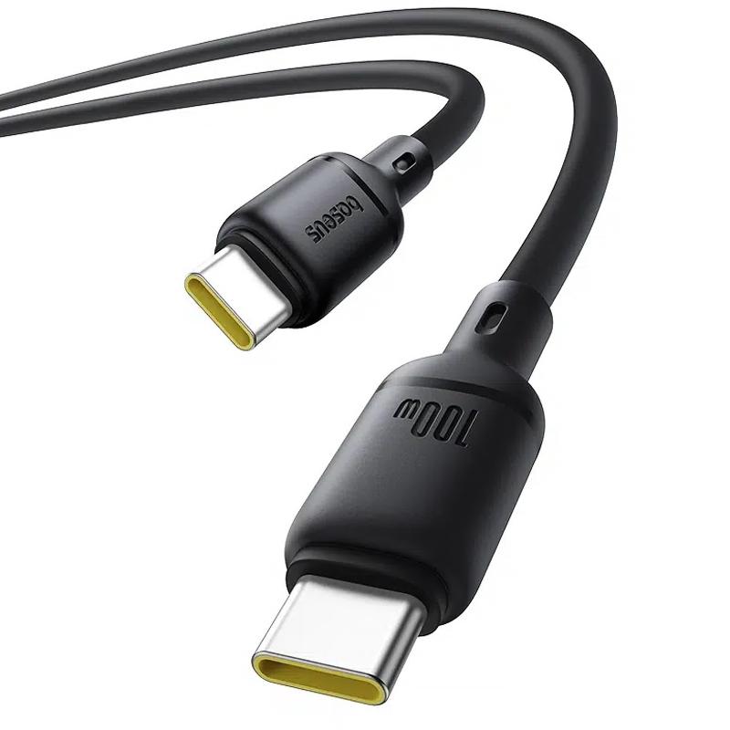 Дата кабель Baseus Silky Series OS Fast Charging Type-C to Type-C 100W (1m) (P10377704) - Зображення 3