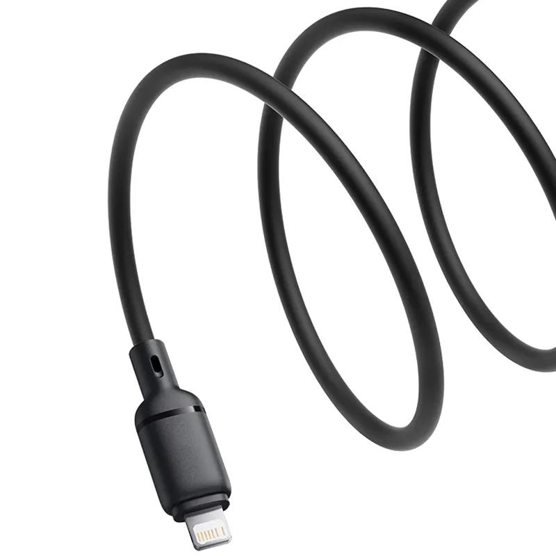 Дата кабель Baseus Silky Series OS Fast Charging USB to Lightning 2.4A (2m) (P1037770) - Зображення 2