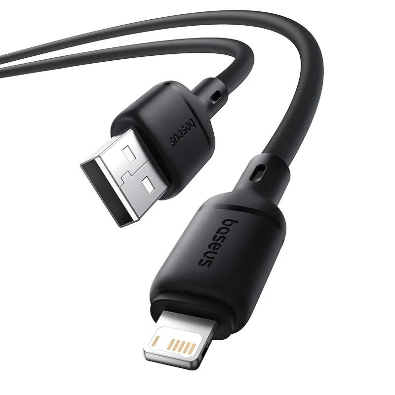 Дата кабель Baseus Silky Series OS Fast Charging USB to Lightning 2.4A (2m) (P1037770) - Зображення 4