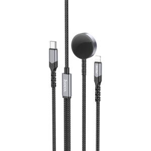 Дата кабель Hoco CW54 2in1 Type-C to iWatch/Lightning 2.5W (1.2m)