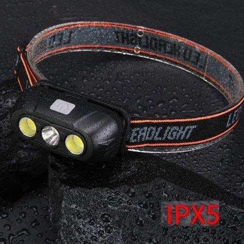 Ліхтар налобний акумуляторний KX-215-LED-2COB, світлодіодний налобний ліхтар для нічних прогулянок - Зображення 3