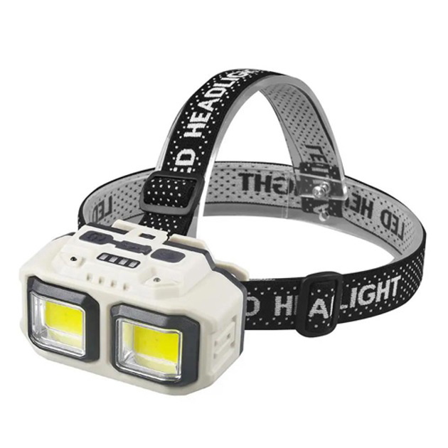 Ліхтар налобний акумуляторний Bailong HX-816 2COB(white+red) вологозахист, Ліхтар на голову для бігу - Зображення 4