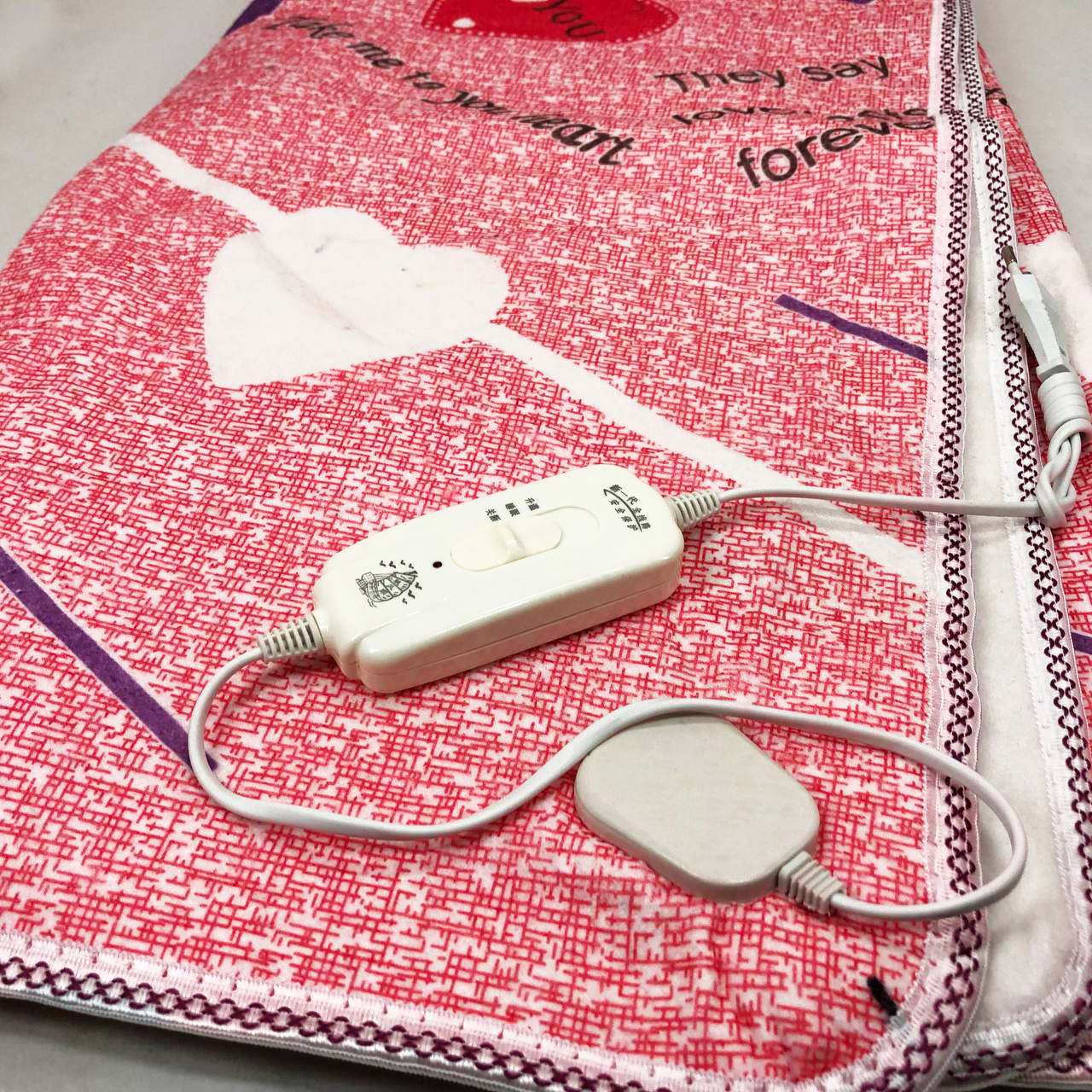 Електропростирадло електричне простирадло з підігрівом Electric Blanket 150х120см серця - Зображення 5