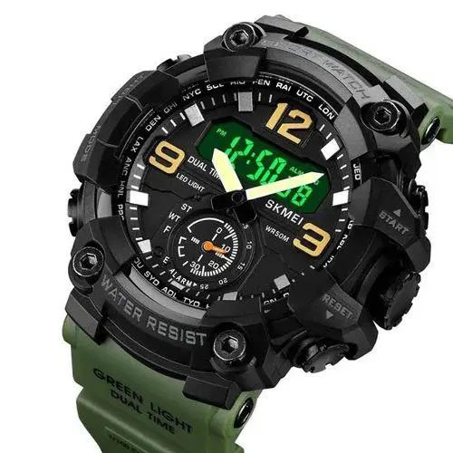 Годинник наручний чоловічий SKMEI 1965AG ARMY GREEN, Годинник армійський оригінал, Годинник спортивний. Колір: зелений - Зображення 4