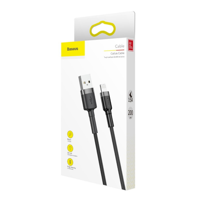 Дата кабель Baseus Cafule USB to Lightning 1.5A (2m) (CALKLF-C) - Зображення 6