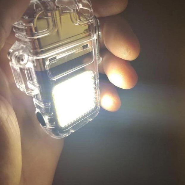 Запальничка спіральна водонепроникна електронна з LED ліхтариком та зарядкою від USB - Зображення 2