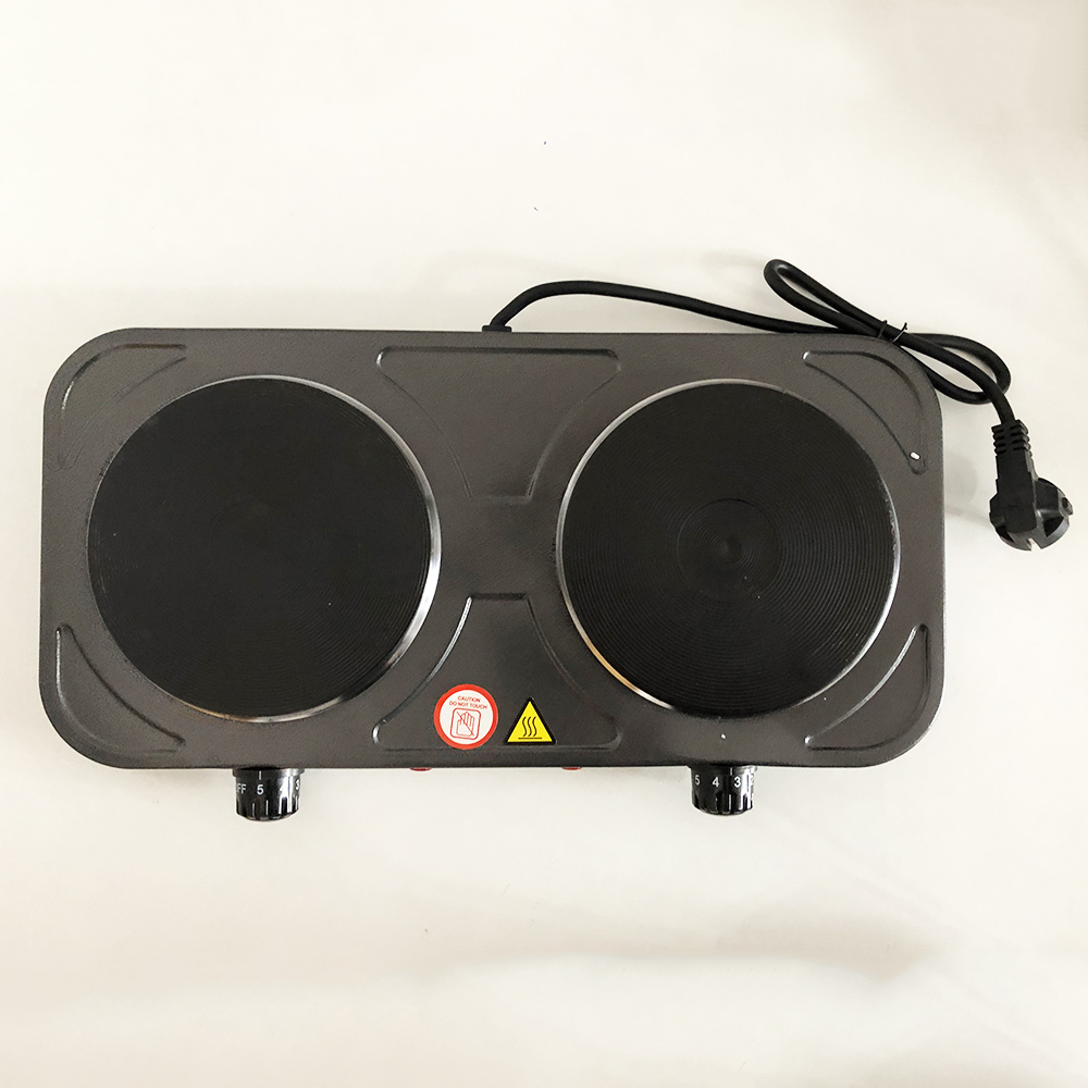 Електроплита Domotec MS-5822 2 диски 2000Вт, плита електрична переносна двоконфоркова настільна - Зображення 3