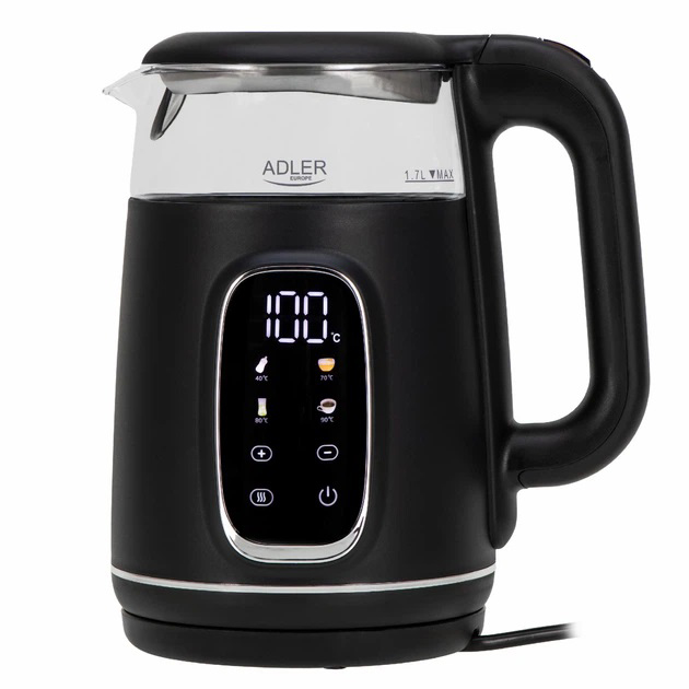 Електрочайник Adler AD 1305 2200Вт 1.7Л Black Silver - Зображення 3