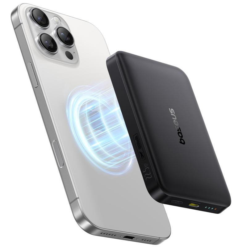 Повербанк Power Bank Baseus EnerFill FM12 Qi2 Magnetic 22.5W з БЗП 10000mAh (E00285) - Зображення 3