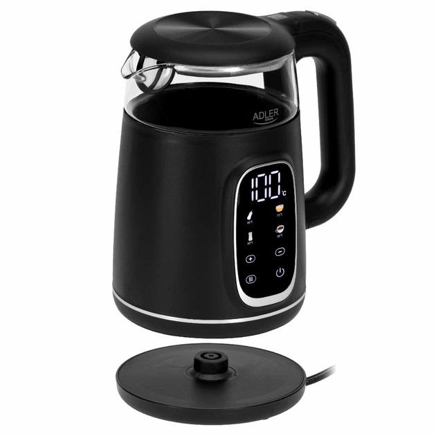 Електрочайник Adler AD 1305 2200Вт 1.7Л Black Silver - Зображення 2