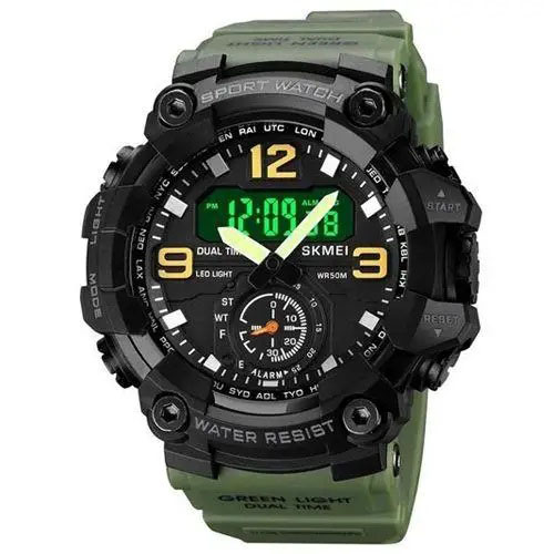 Годинник наручний чоловічий SKMEI 1965AG ARMY GREEN, Годинник армійський оригінал, Годинник спортивний. Колір: зелений - Зображення 3